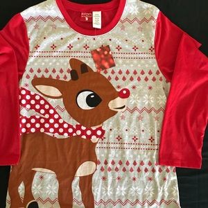 Rudolph Pajama Top NWT size XL
